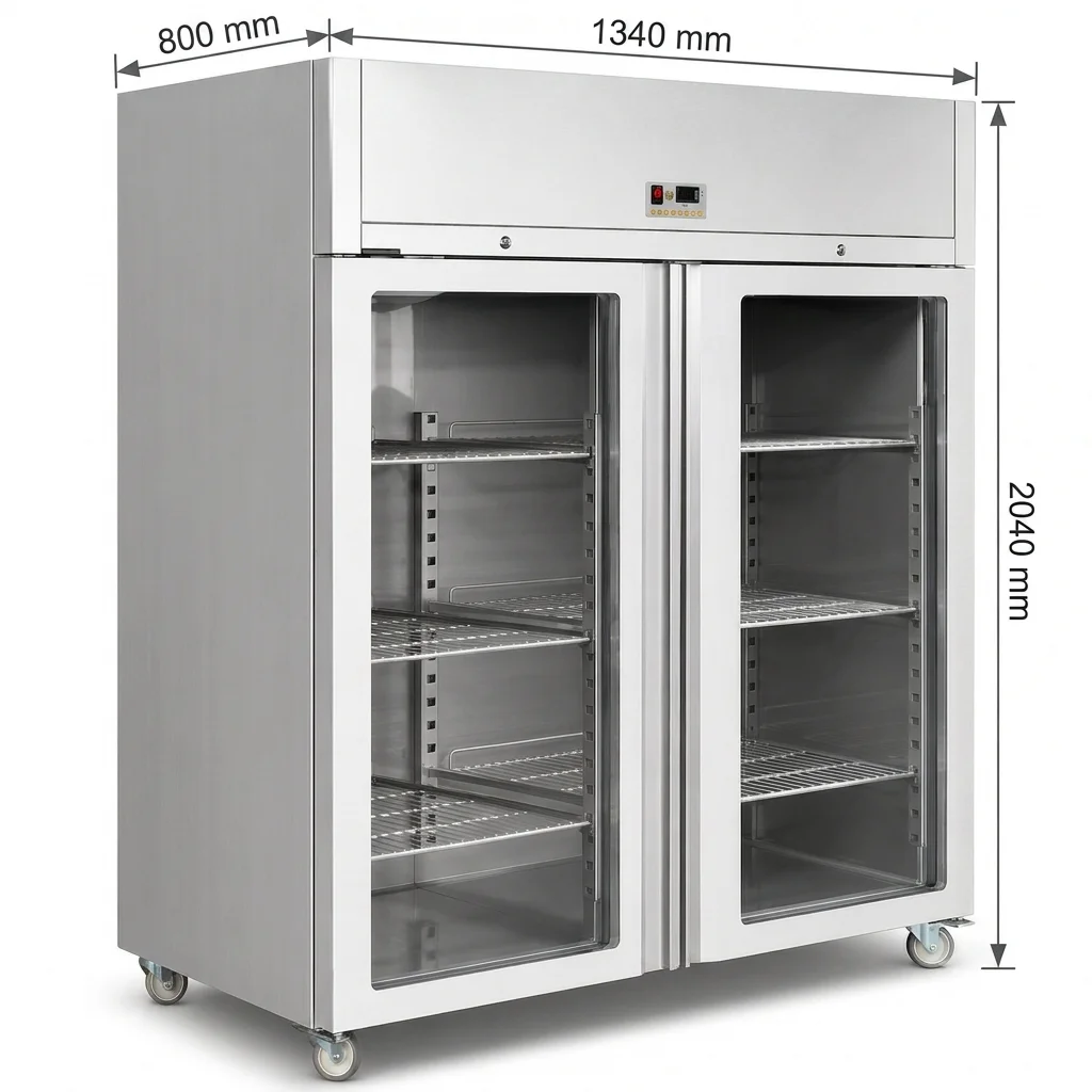Double Glass Door Upright Freezer – GN1200BT/G - 2