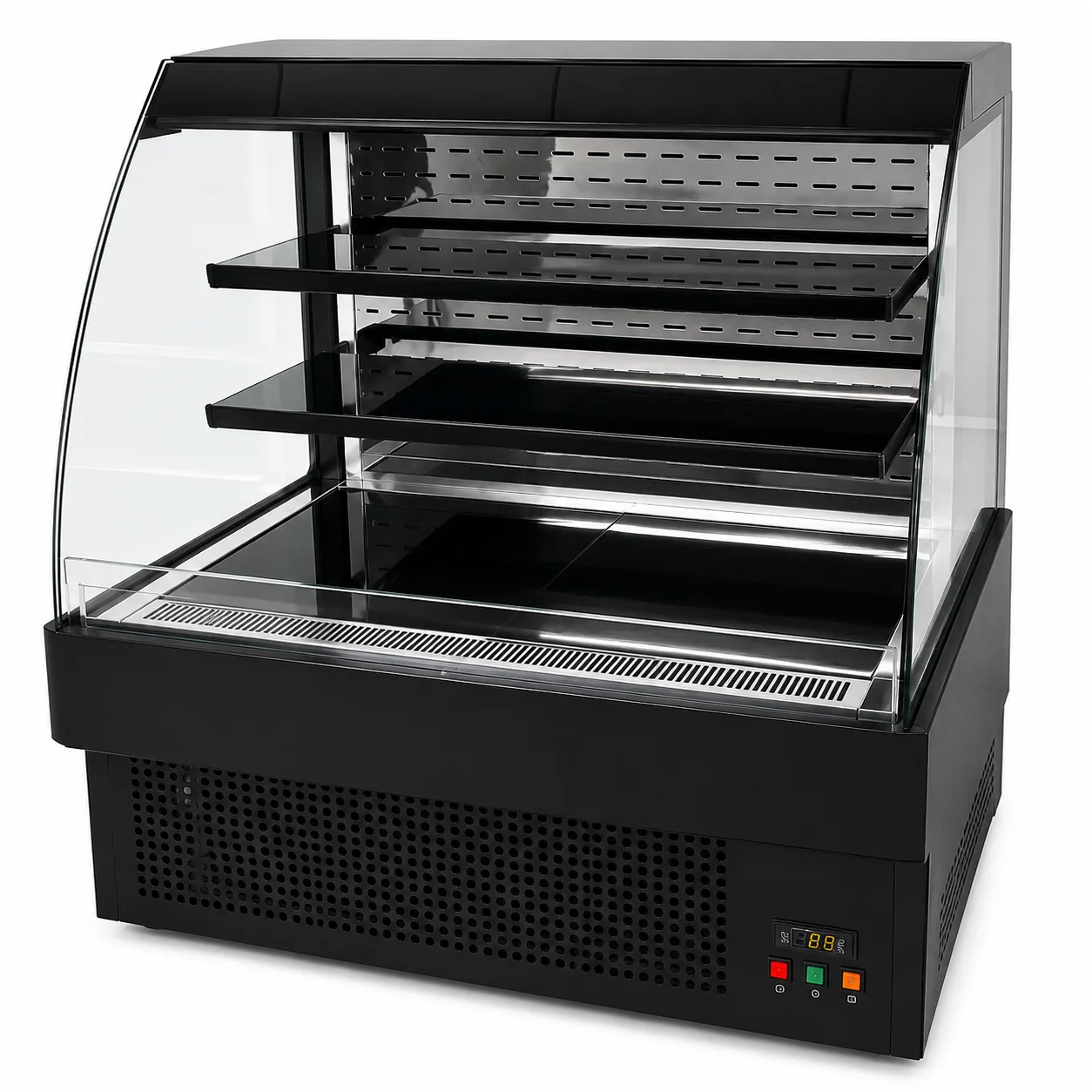 Curved Glass Front Open Display Cooler – TLB-90 - 1