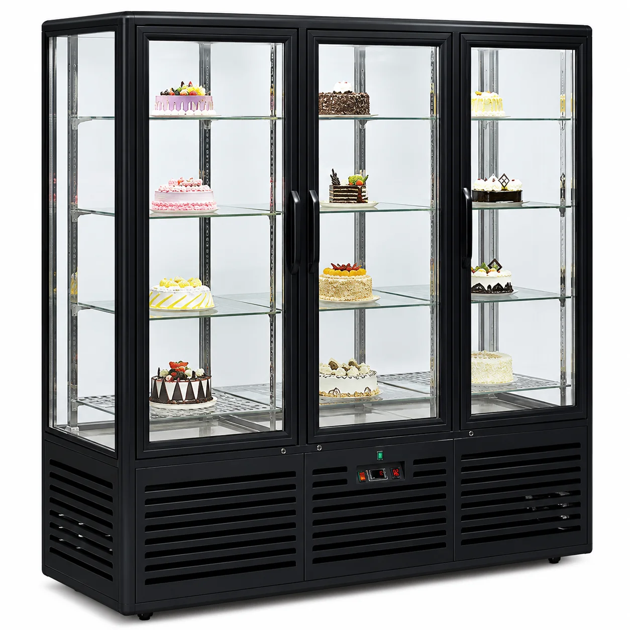 Three-Door Upright Cold Showcase – FG1250L3-A1 BLACK - 1