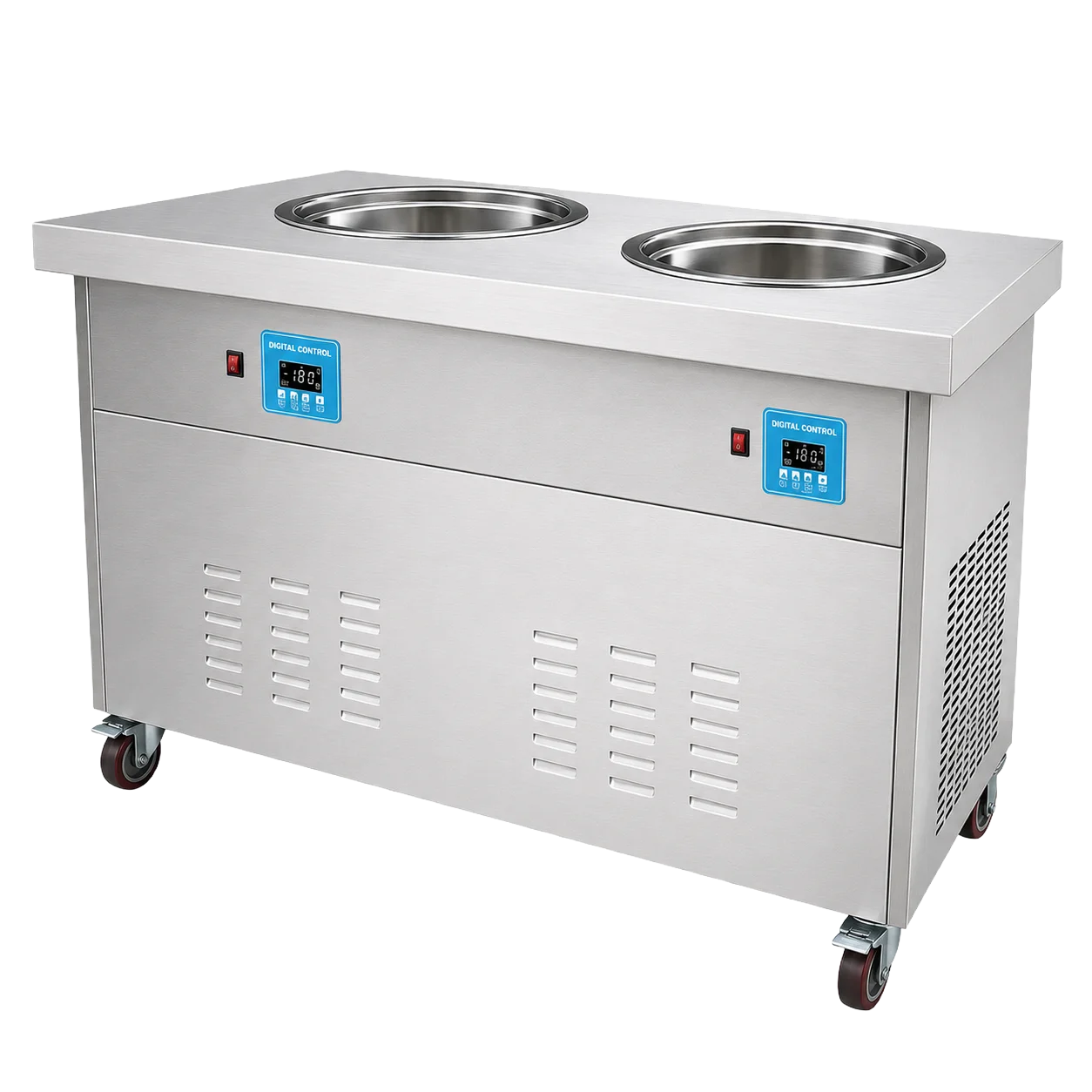 Double-Pot Fried Ice Cream Machine – 60 Hz MK-FP2R - 1