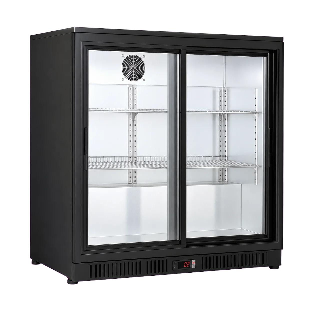 Bar Cooler – BC02PS Black Sliding - 1