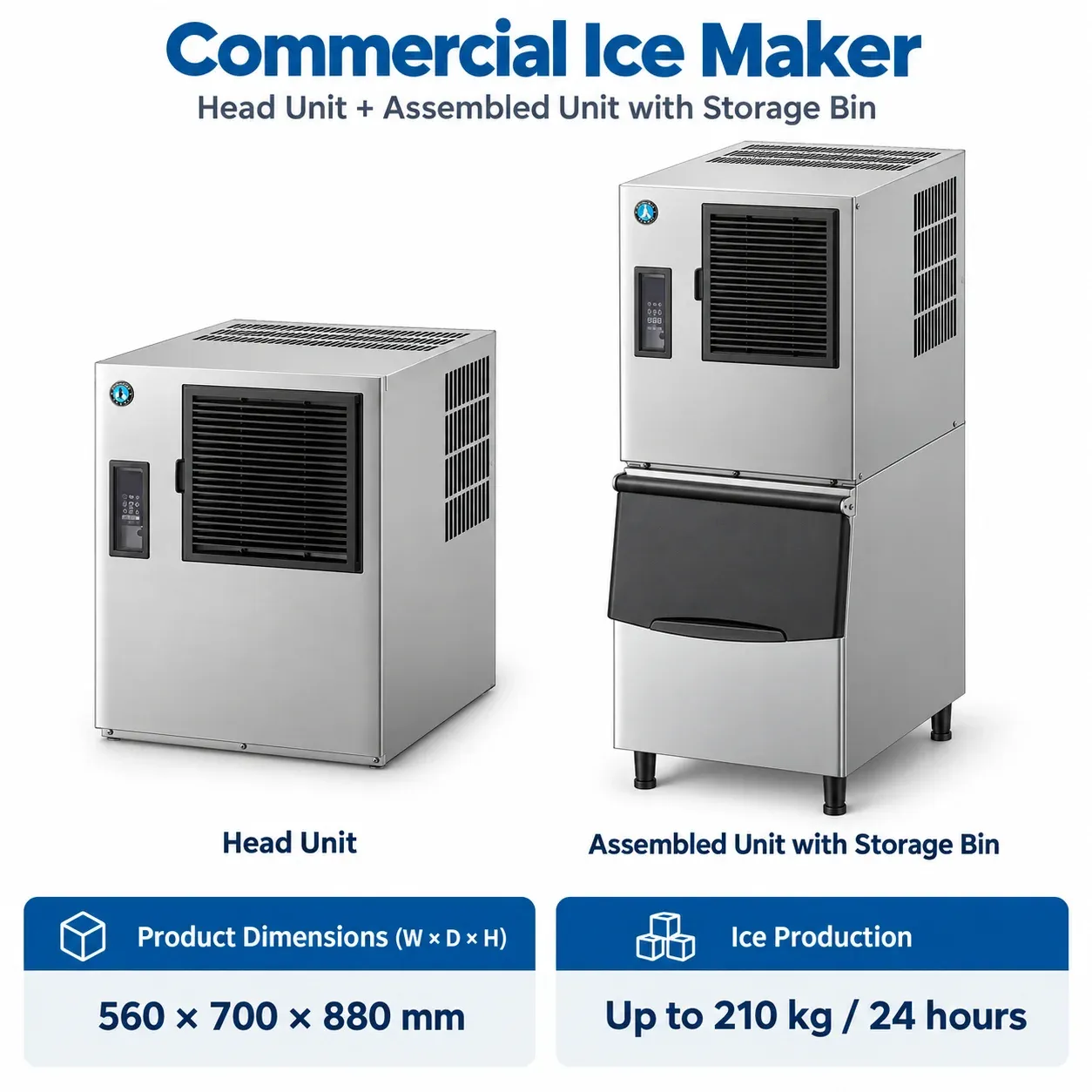 Modular Cube Ice Maker 210 Kg/24h – IM-240APE Hoshizaki - 2