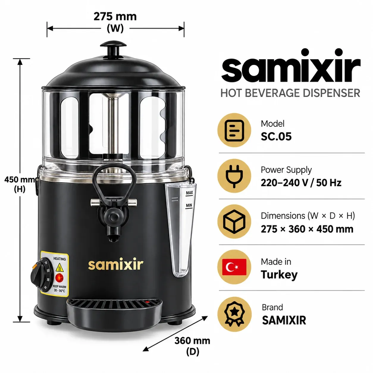 Hot Beverage Dispenser – SC.05 / SAMIXIR - 2
