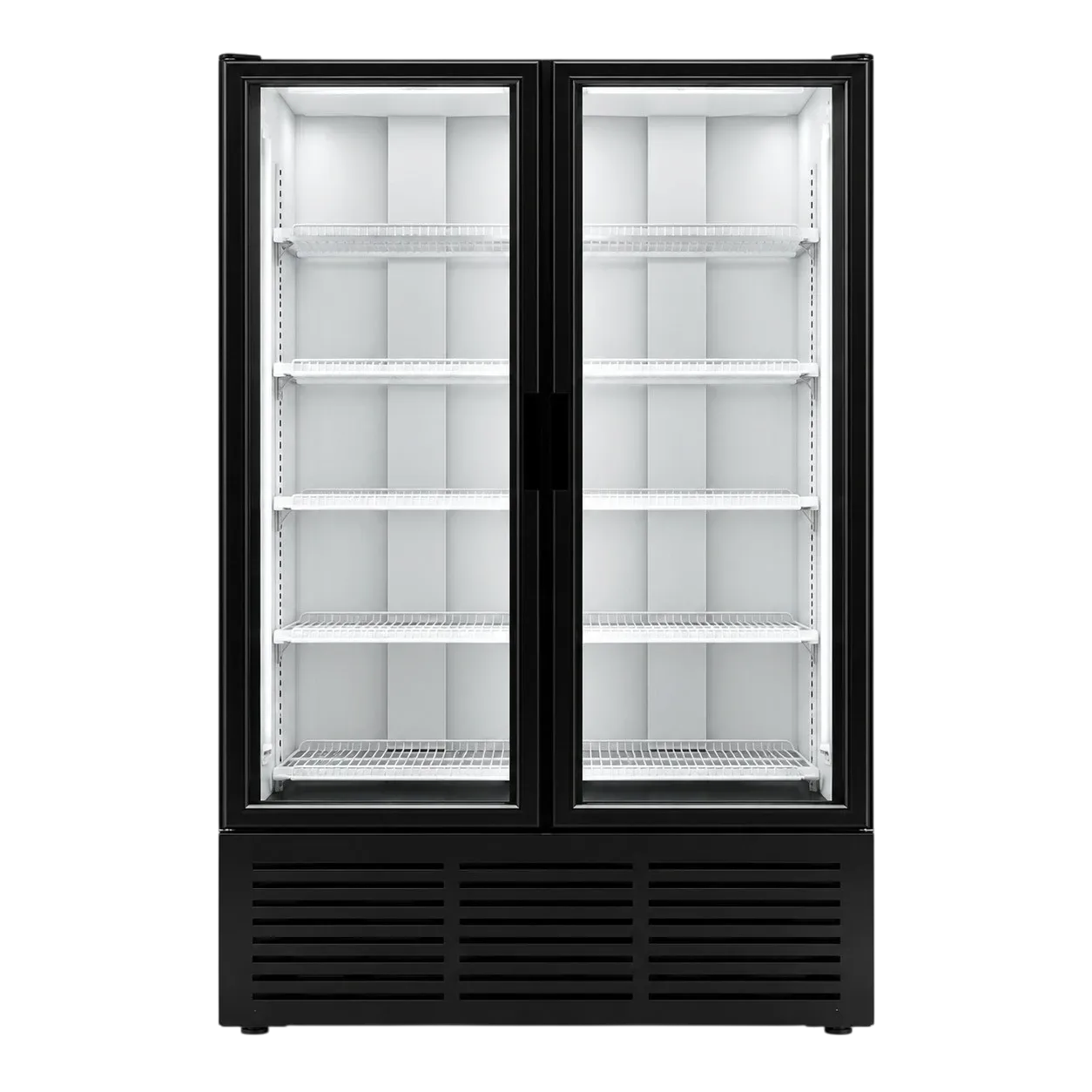 ثلاجة عرض زجاجية ببابين باللون الأسود – CL 1300 HD BLACK - 2