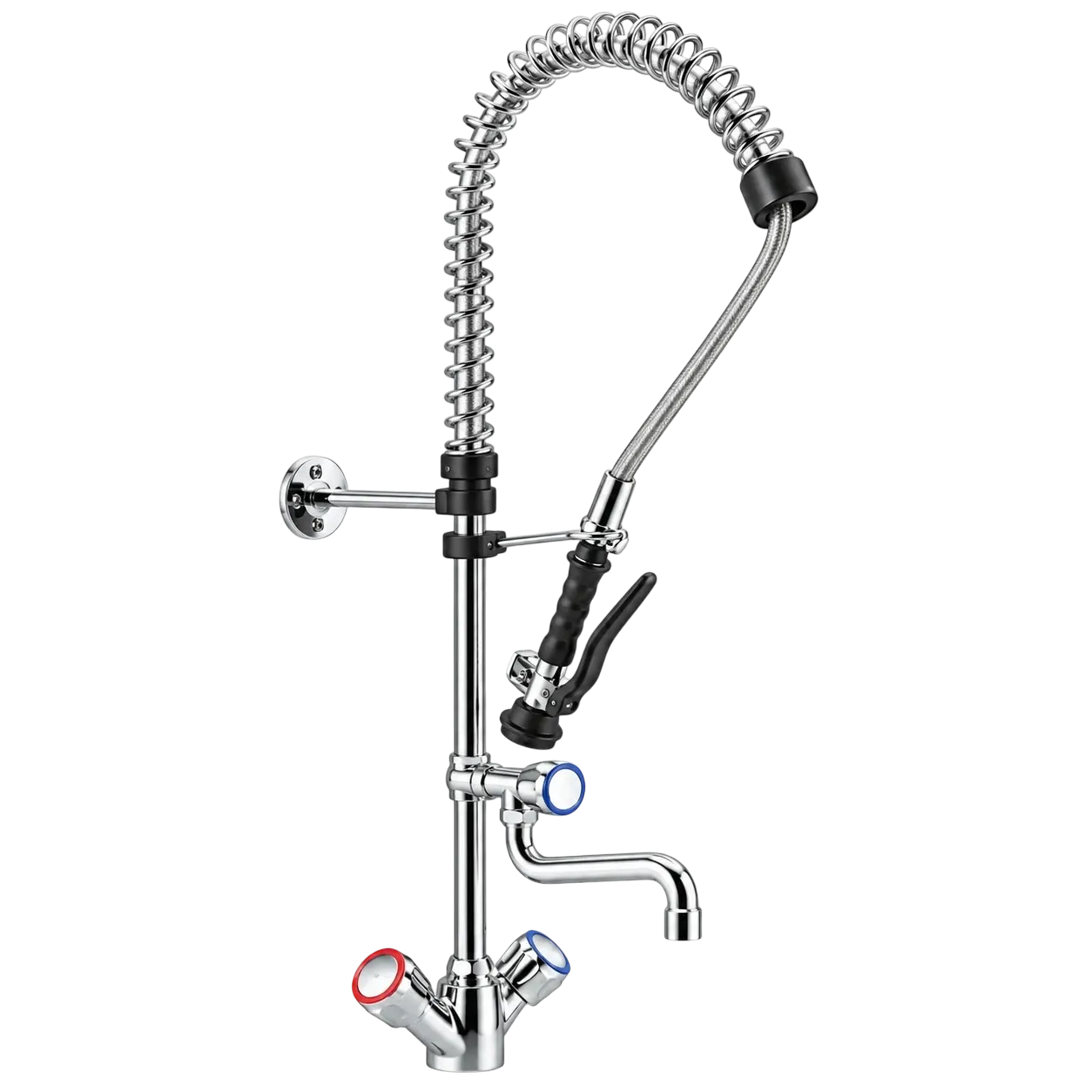 One Hole Pre-Rinse Unit with Spout, Round Handles & Premium Shower – P0101020111 - 2