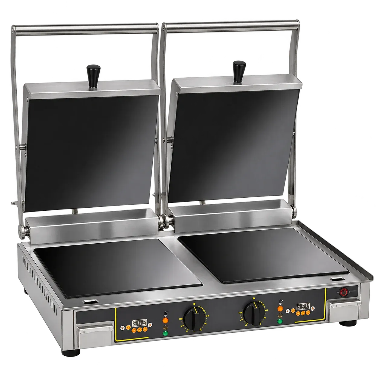 Double Glass Ceramic Panini Contact Grill Roller Grill – GVD 335 R - 1